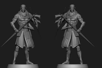 sculpt stylized 3d character model 3d printing 3d rendering 3d sculpture