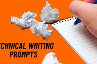 write technical writing prompts and custom writing prompts