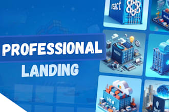 build a professional landing using the latest js frameworks