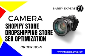 design profitable camera shopify store dropshipping store