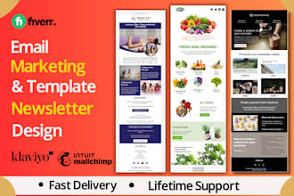 design customizable klaviyo, mailchimp newsletter template
