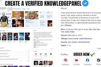 create a verified google knowledgepanel for individual, brand or companies