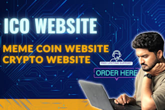 create crypto ico presale website, meme coin and token website, dapp website