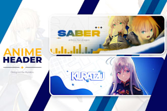 design an amazing and unique anime header for you