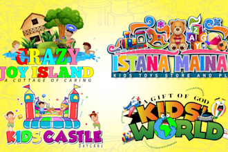 kids, childcare, daycare and baby shop logo