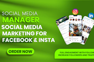 create content for your social media and post on facebook instagram linkedin
