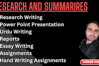 do research writing, essay writing, urdu writing, hand writing assignments