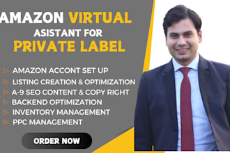 be your amazon virtual assistant for private label, amazon brand manager for pl