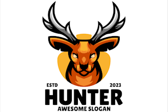 design premium killer hunting logo