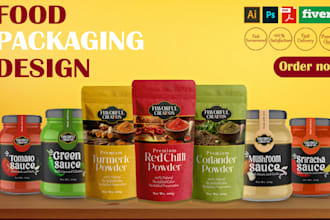 do brand food packaging, mylar bag and product label design
