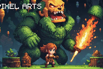 do 8 bit 16 bit pixel art character animation sprite sheet pixel animation vtube