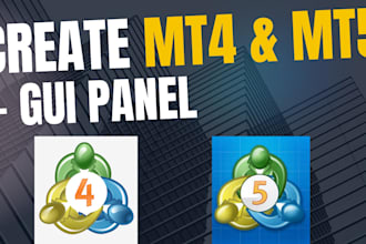 create a trading panel gui panel for mt4 and mt5
