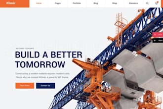 design contractor website, construction website,  landing page, plumbing website