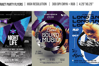 create 2 professional flyer, event flyer, party, church flyer and poster