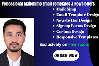 create professional mailchimp email templates and newsletters