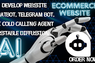 develop website chatbot, telegram bot, ai cold calling agent voice sora ai bot