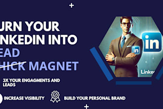 write linkedin content, revamp profiles, develop content strategy