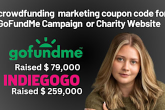 do crowdfunding  marketing coupon code for gofundme campaign  or charity website