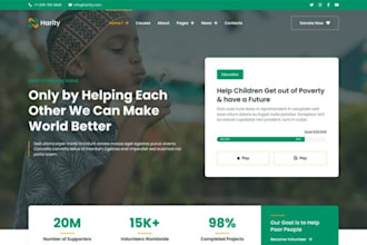 design responsive nonprofit website charity website for fundraising and donation