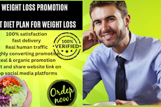 promote your weight loss products, diet plans, fitness and health products