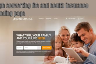 design health insurance and life insurance  websites, for insurance leads