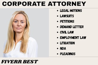 write powerful demand letters, nda, motions,partnership and settlement agreement