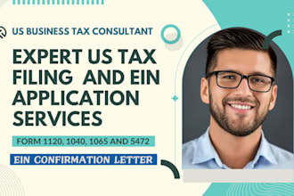 prepare and efile US tax return for personal,  corporate 1040, 1120, 1065, 5472