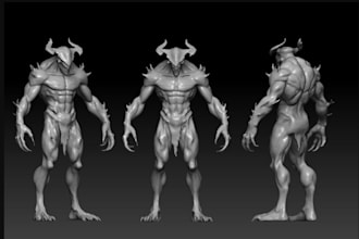 2d to 3d human sculpture action figure cut and keys toy stl fil, zbrush sculptor