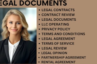 write legal contracts, legal documents and legal letters
