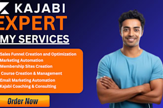 build kajabi website, kajabi online course or landing page