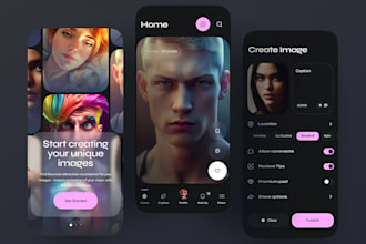 develop ai photo editing app, video editing app, ai image generator,