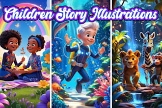 illustrate children story book illustration, children book, children story book
