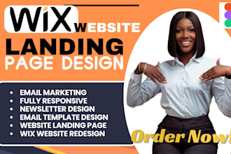 wix landing page website design wix newsletter templates redesign website