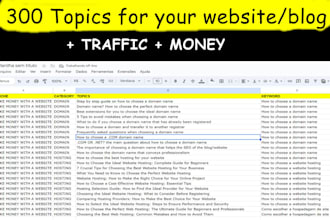 create a strategic content plan of 300 topics for your blog