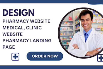 design pharmacy website medical, clinic website pharmacy, medical landing page