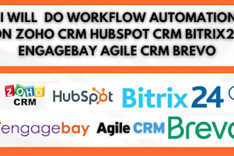 do workflow automation on zoho crm hubspot crm bitrix engagebay agile crm brevo