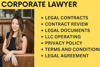 expertly draft and review contract, agreement, legal letters and legal document