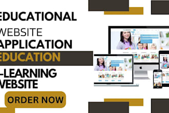design educational website school website elearning  online course website