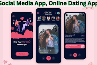 develop dating app, dating website, with video call and livestreaming features
