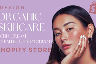 design high converting shopify store websites for vegan cbd skincare cream