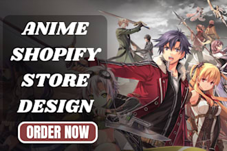 design impressive anime shopify store anime manga shopify anime fashion website