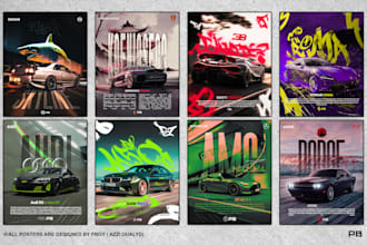 design a custom car poster for any car model in 24 hours