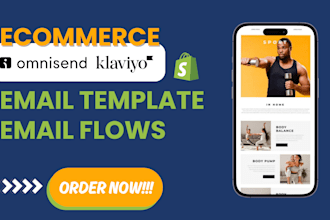 setup klaviyo flows omnisend email template design shopify ecommerce marketing