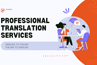 do professional translations italian to english and viceversa