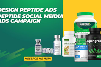 design peptide ads, peptide social media ads campaign, peptide