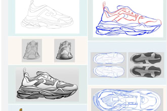do shoe design, sneaker, sneaker design, footwear design with shoe tech pack