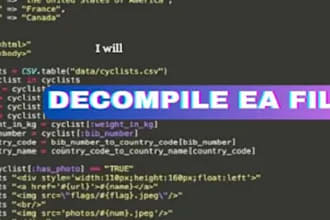 crack ea, decompile any forex ea file, unlock and indict source code,