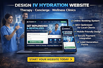 design iv hydration website therapy website concierge website