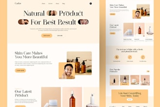 create shopify skincare store beauty store skincare logo design skincare website