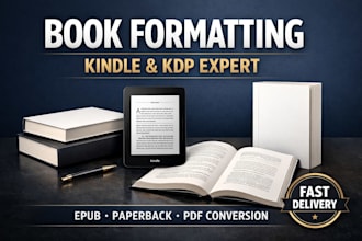 do book formatting kindle ebook formatting KDP paperback convert pfd to epub